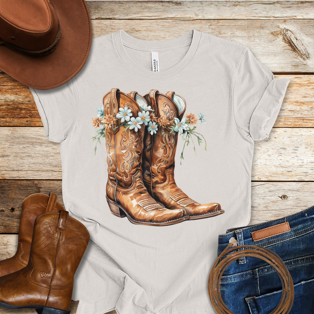 Periwinkle Boots T-Shirt