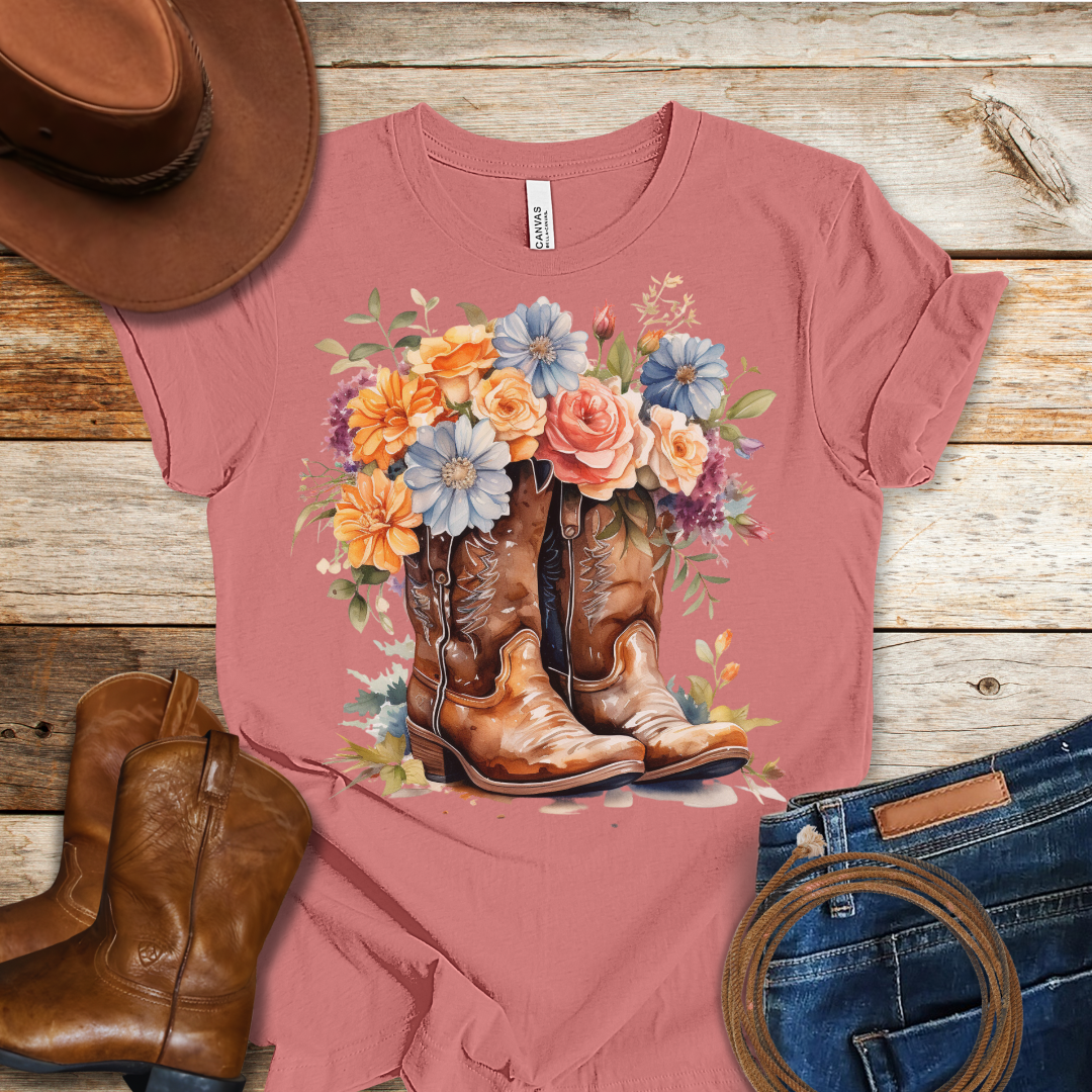 Bouquet Boots T-Shirt