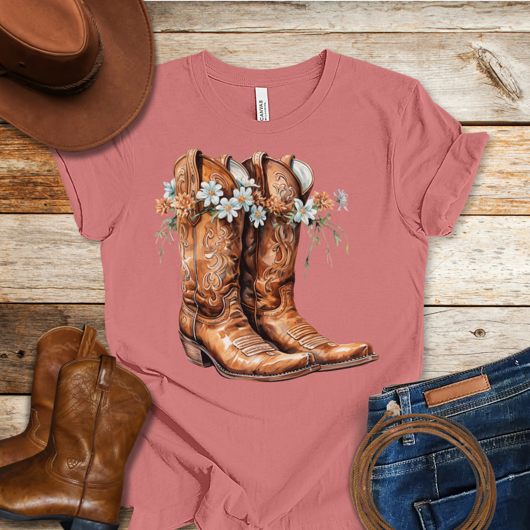 Periwinkle Boots T-Shirt