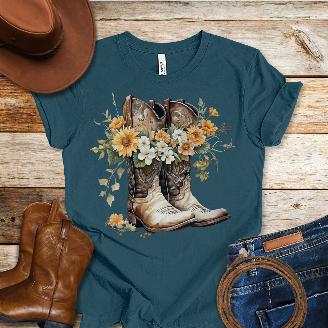Daisy Boots T-Shirt