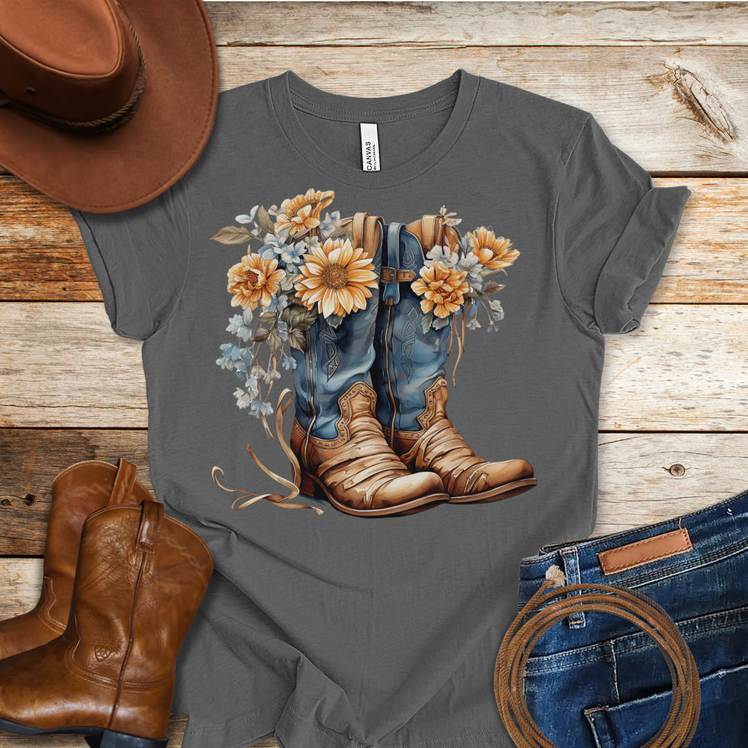 Sunflower Boots T-Shirt