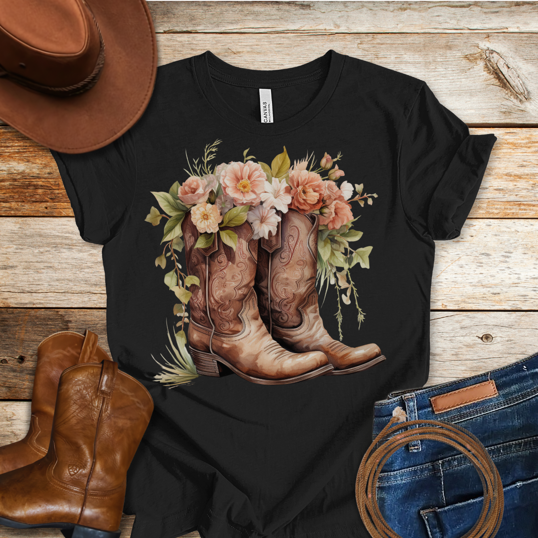 Camellia Boots T-Shirt