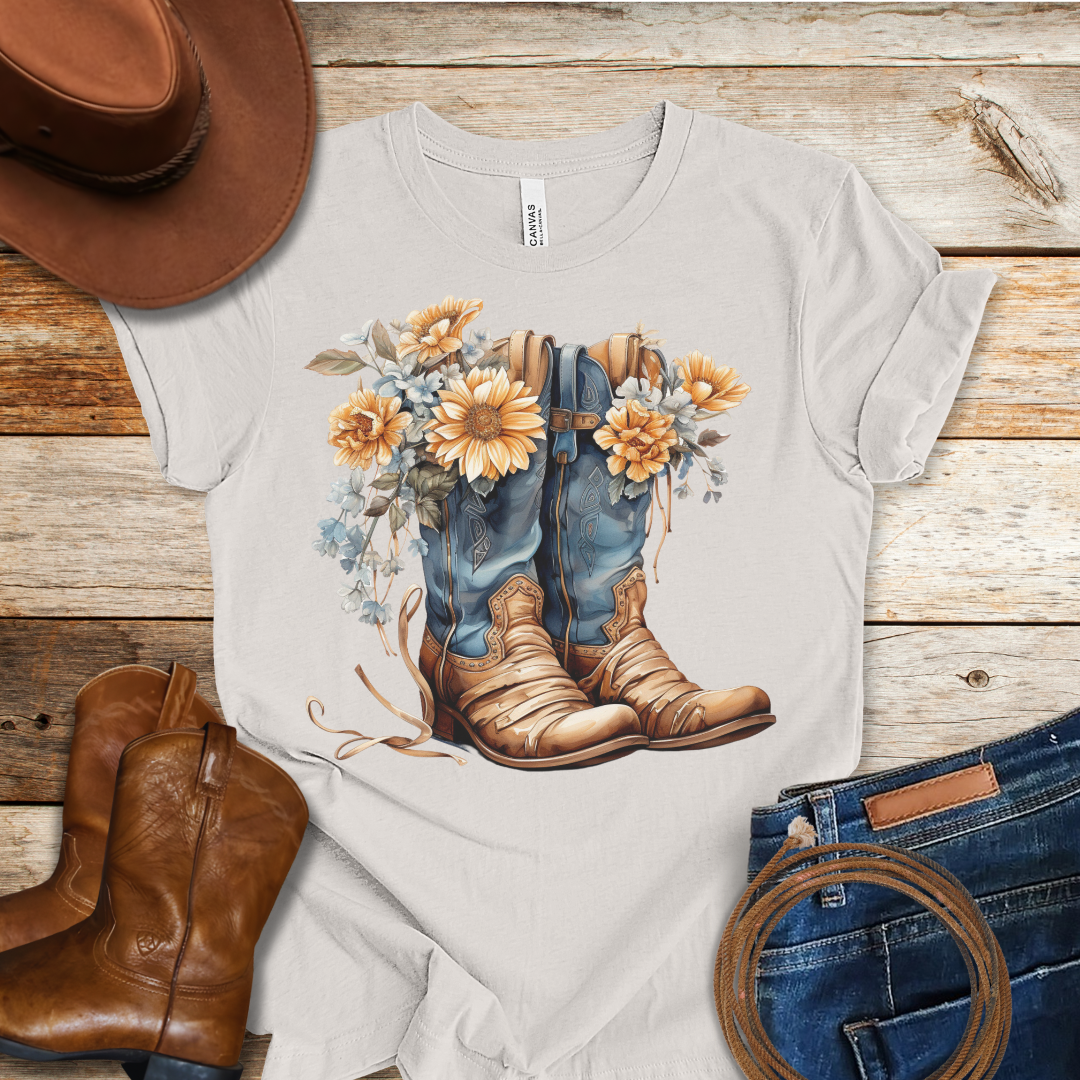 Sunflower Boots T-Shirt