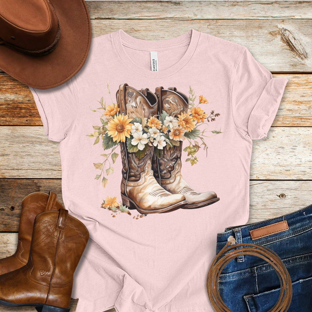 Daisy Boots T-Shirt