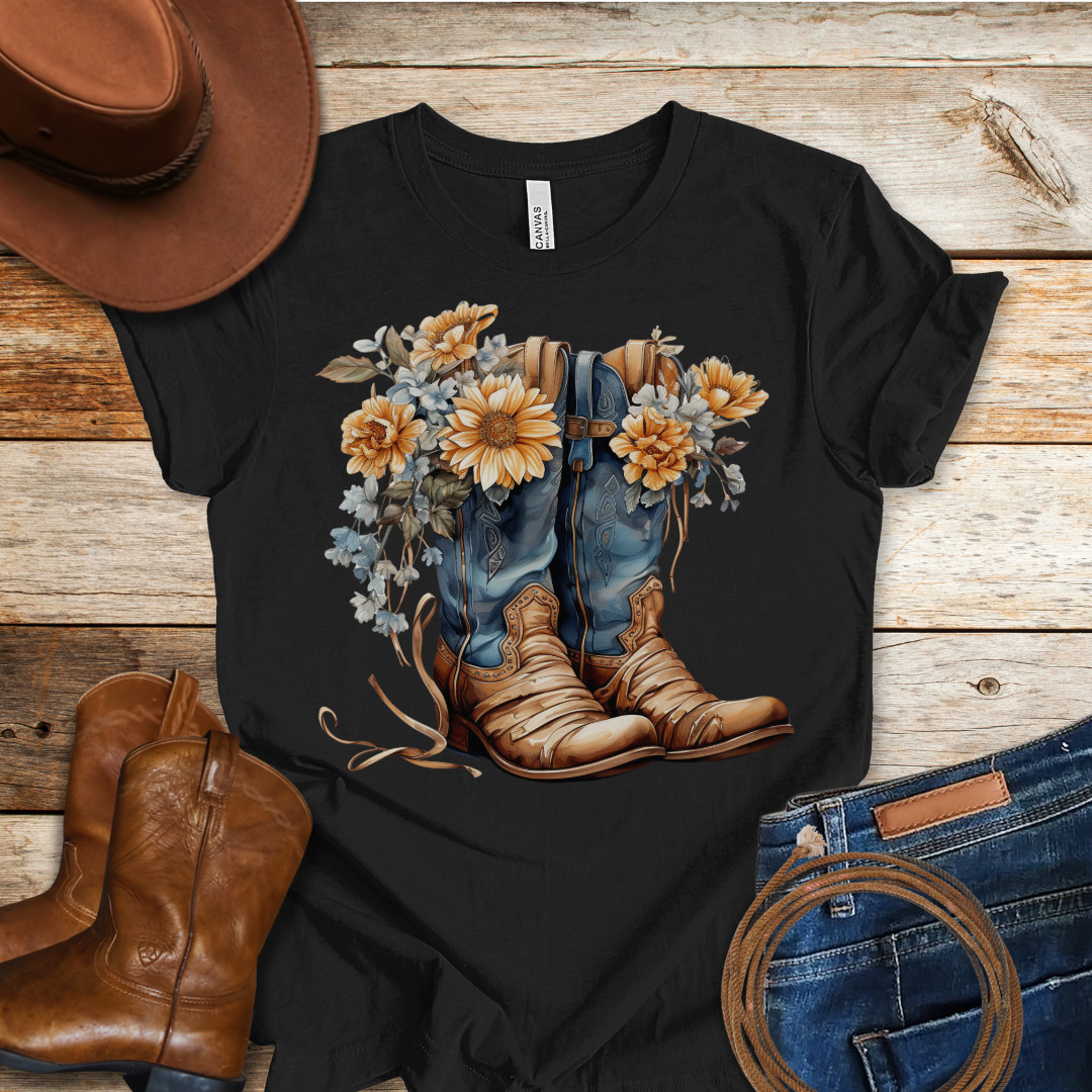 Sunflower Boots T-Shirt