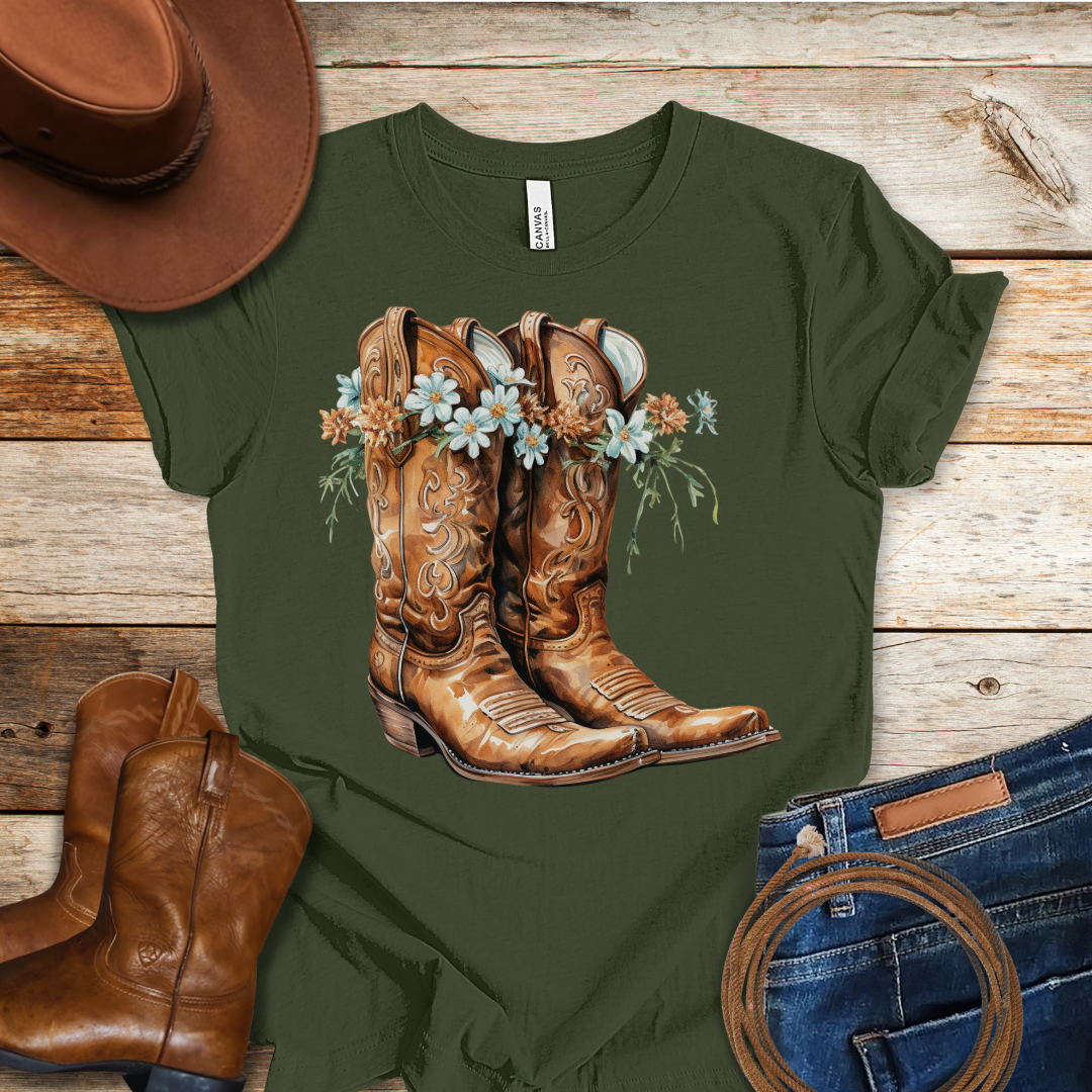 Periwinkle Boots T-Shirt