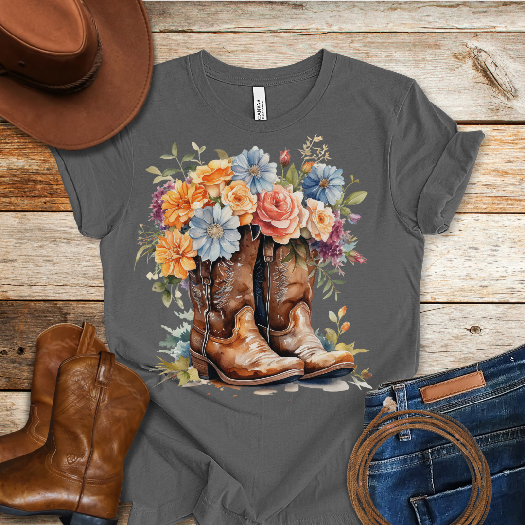 Bouquet Boots T-Shirt