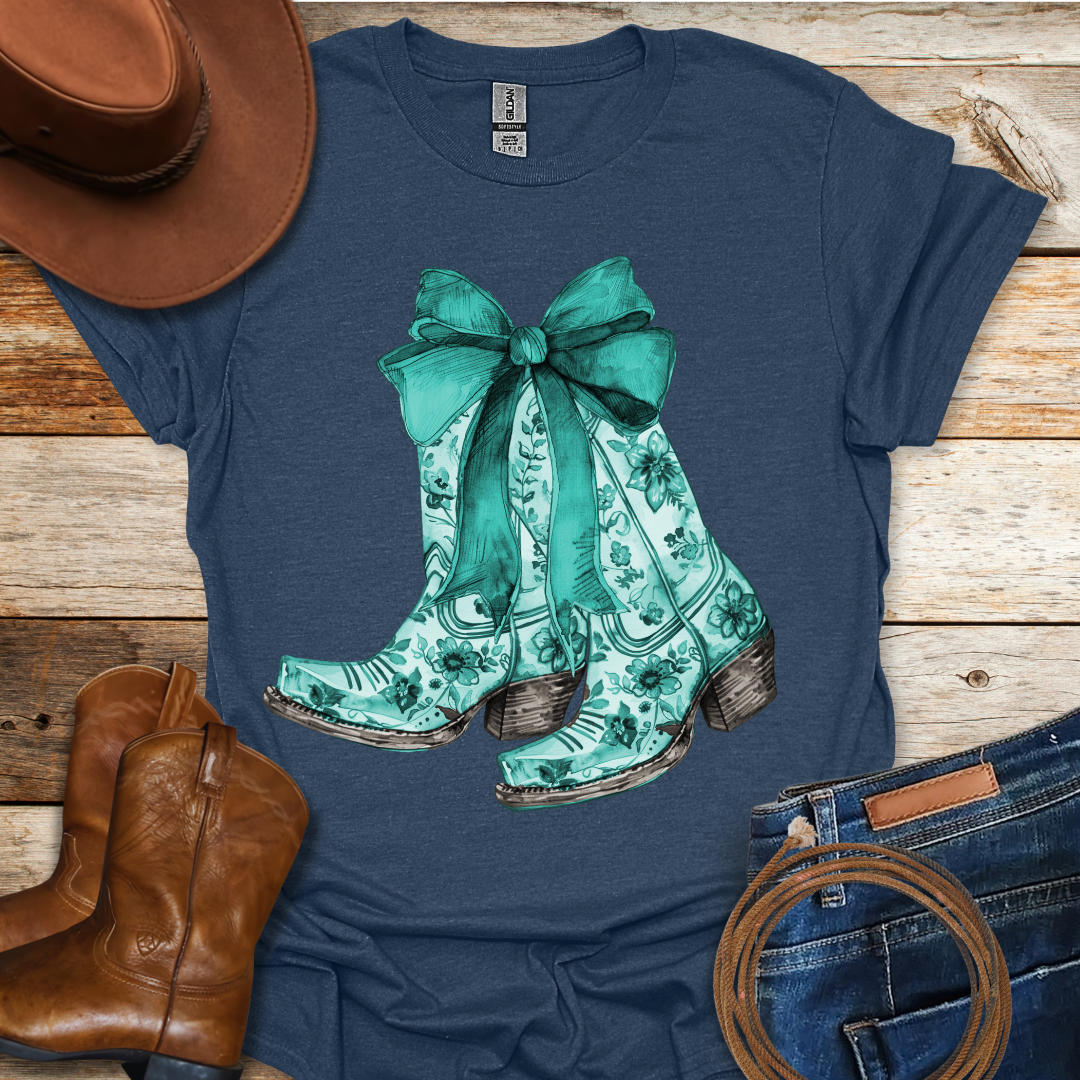 Turquoise Boots T-Shirt