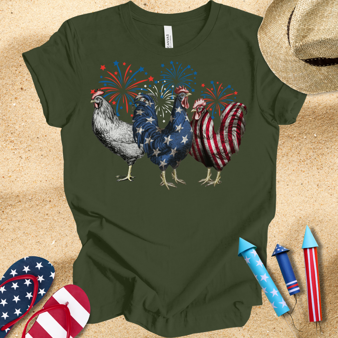 Red, White, Doodle-Doo! T-Shirt