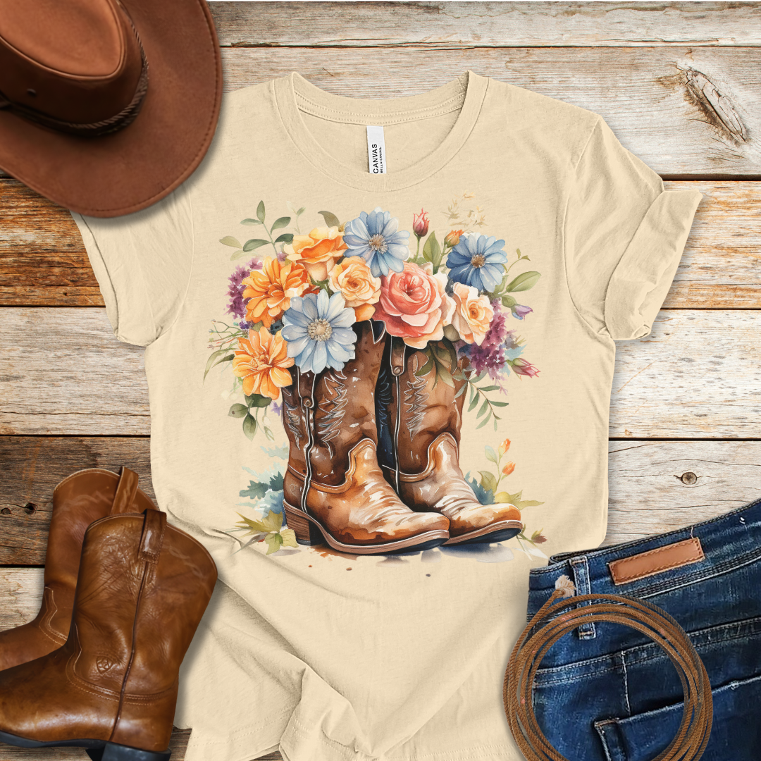 Bouquet Boots T-Shirt