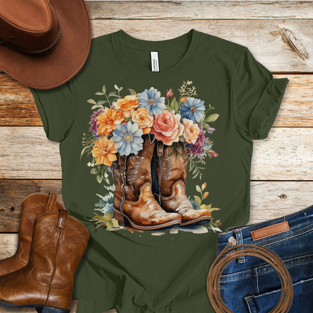 Bouquet Boots T-Shirt