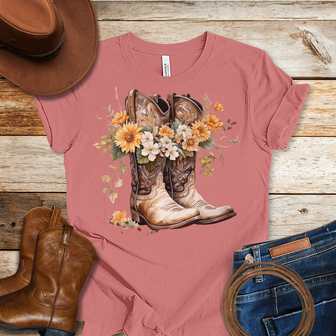 Daisy Boots T-Shirt