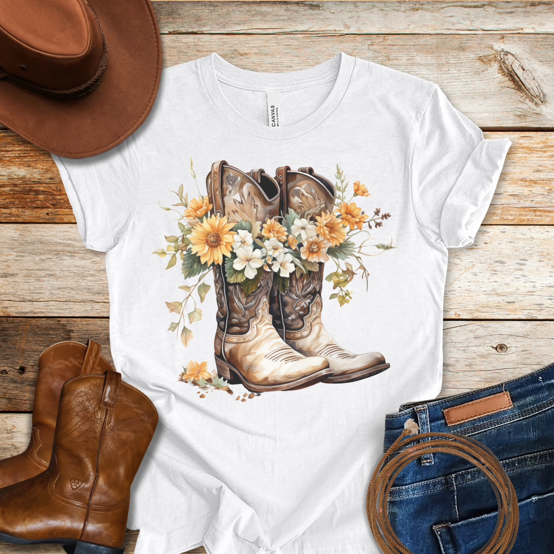 Daisy Boots T-Shirt