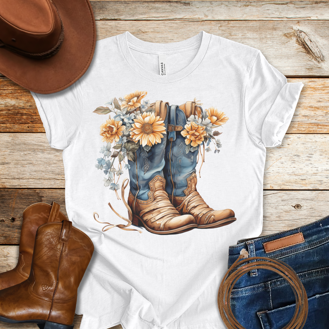 Sunflower Boots T-Shirt