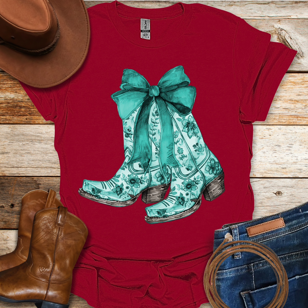 Turquoise Boots T-Shirt