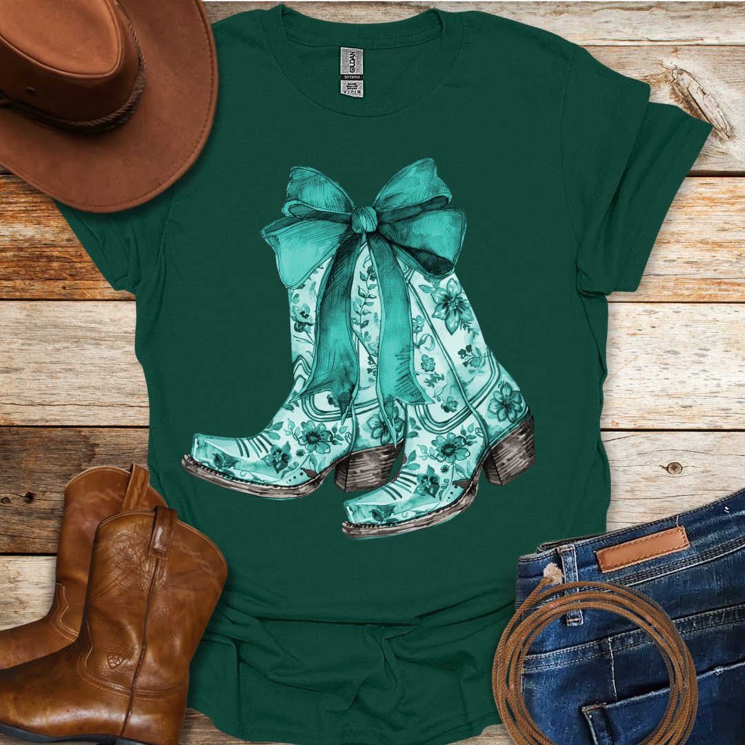 Turquoise Boots T-Shirt