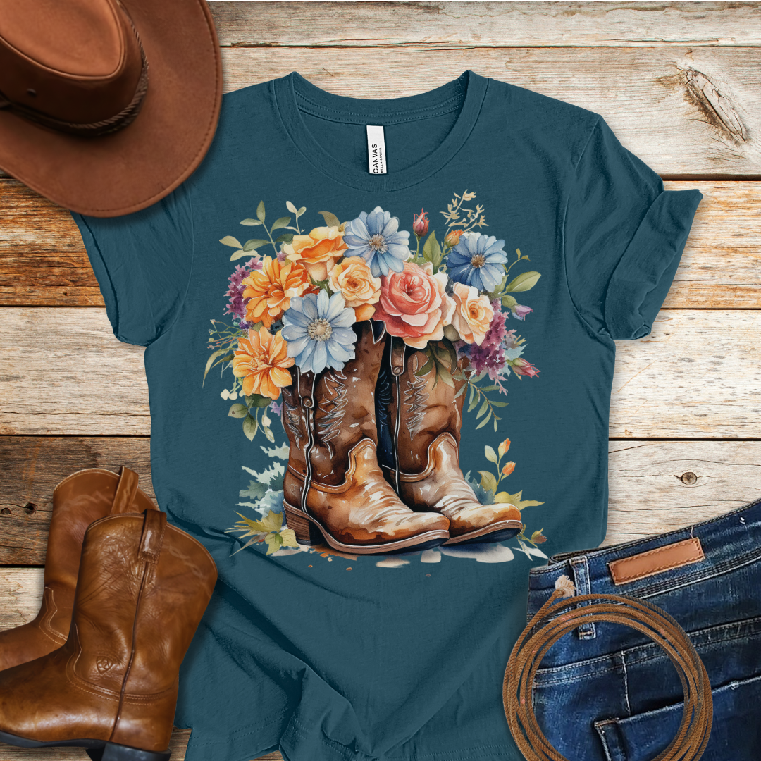 Bouquet Boots T-Shirt