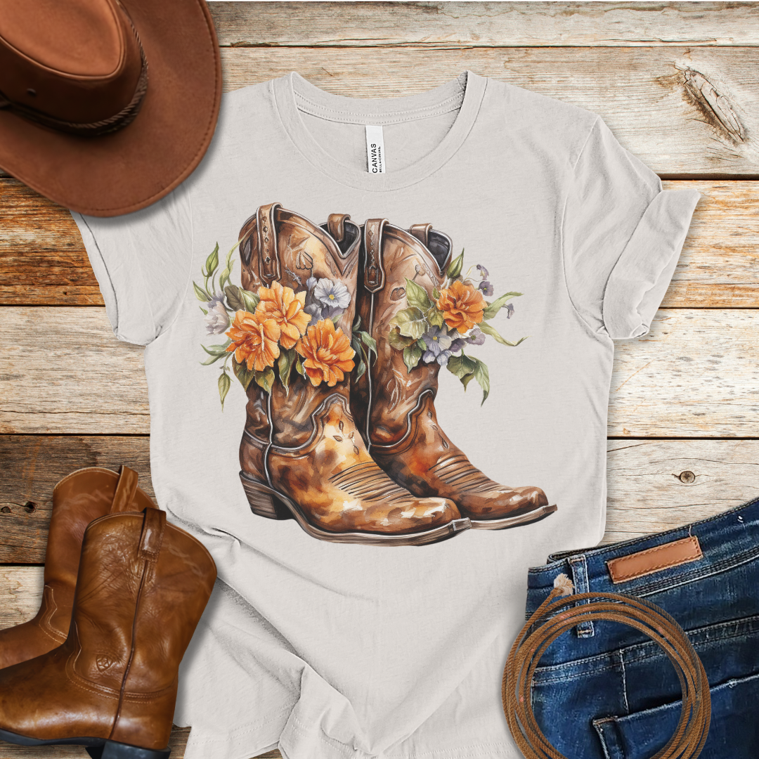 Carnation Boots T-Shirt