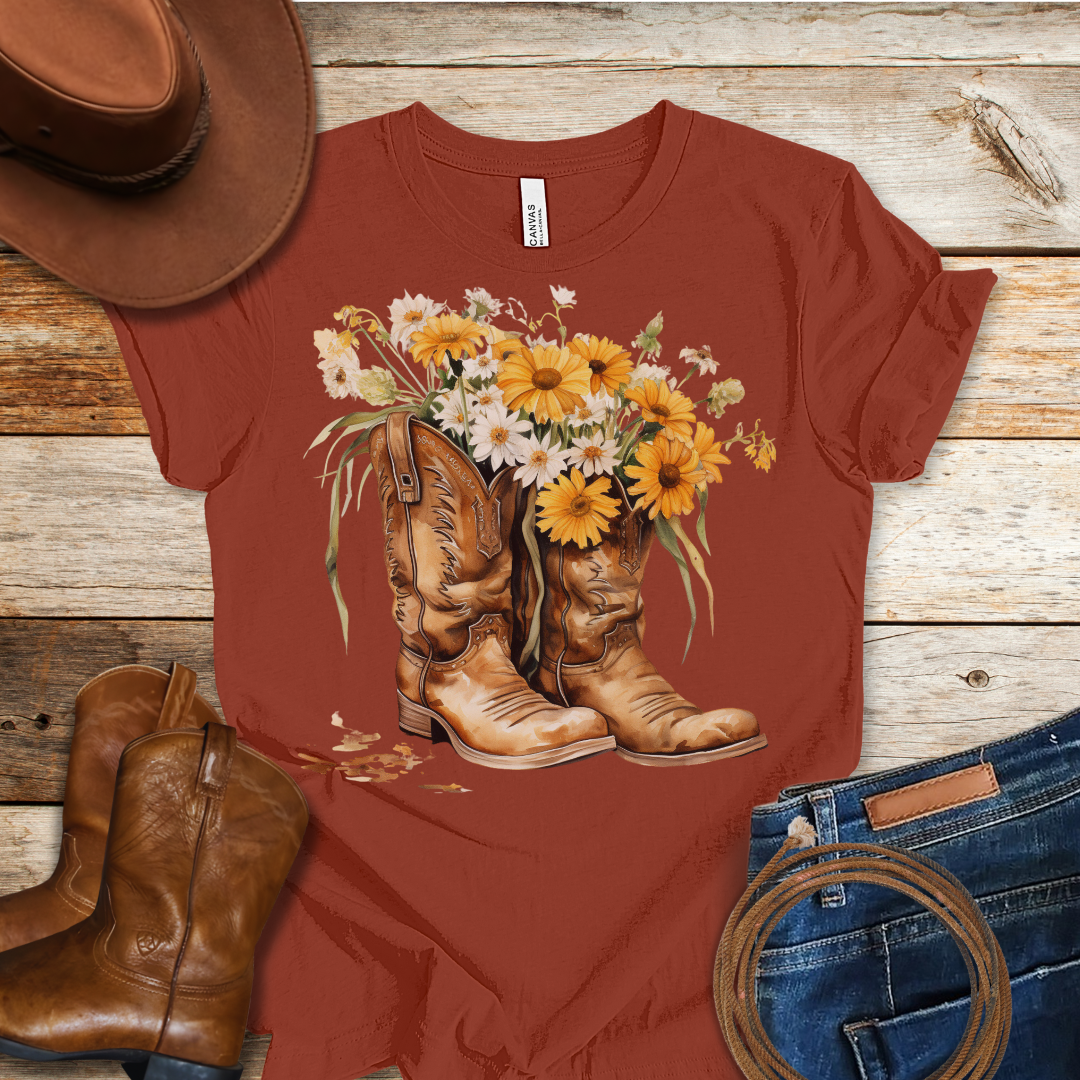 Daisy n' Weeds Boots T-Shirt