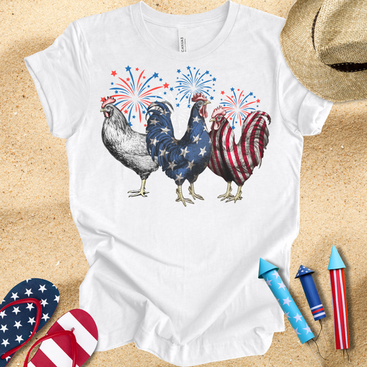 Red, White, Doodle-Doo! T-Shirt