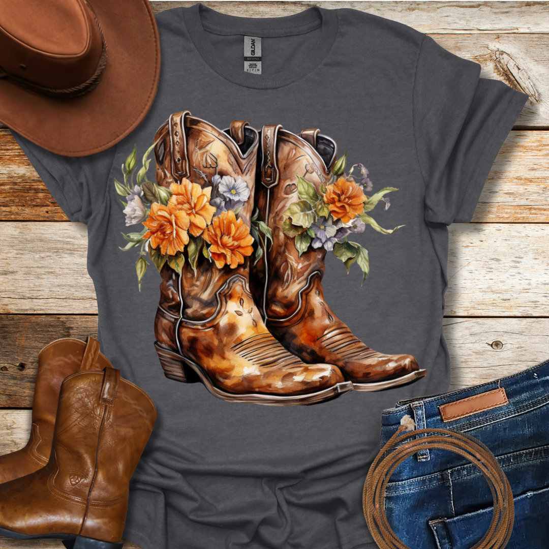 Carnation Boots T-Shirt