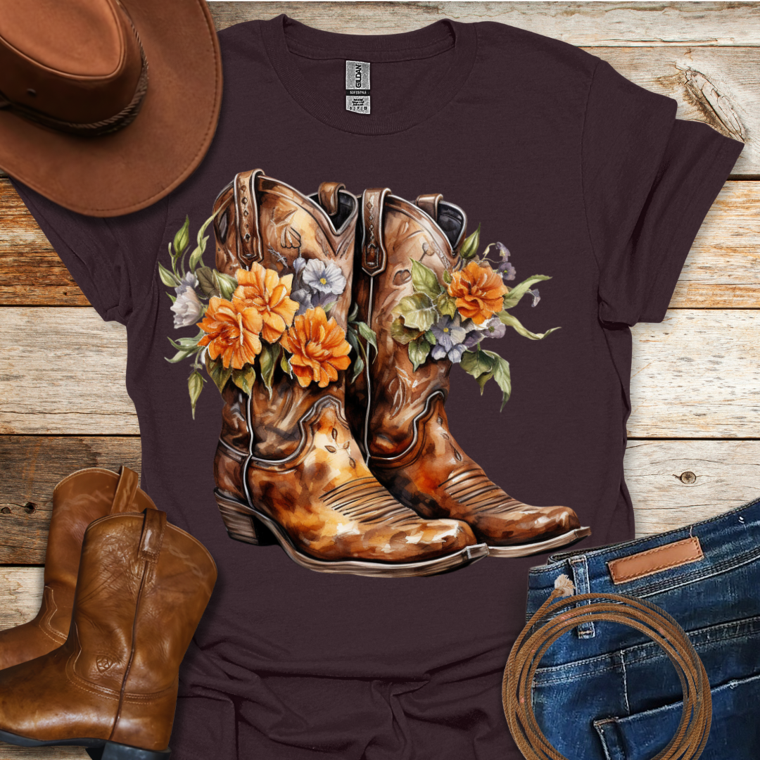 Carnation Boots T-Shirt