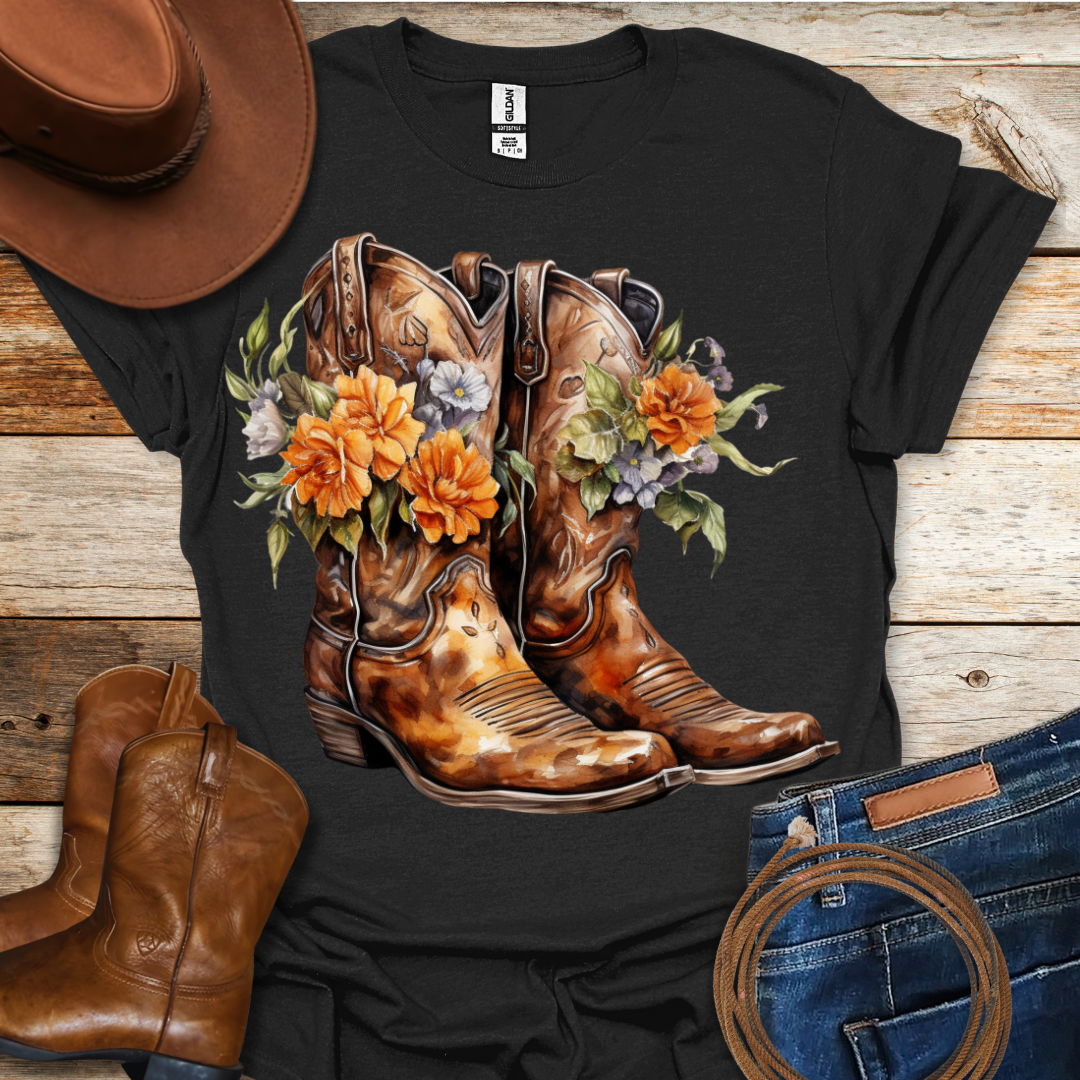 Carnation Boots T-Shirt