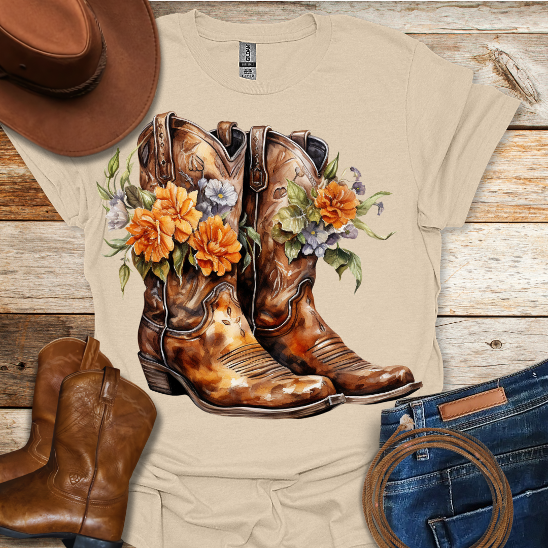 Carnation Boots T-Shirt