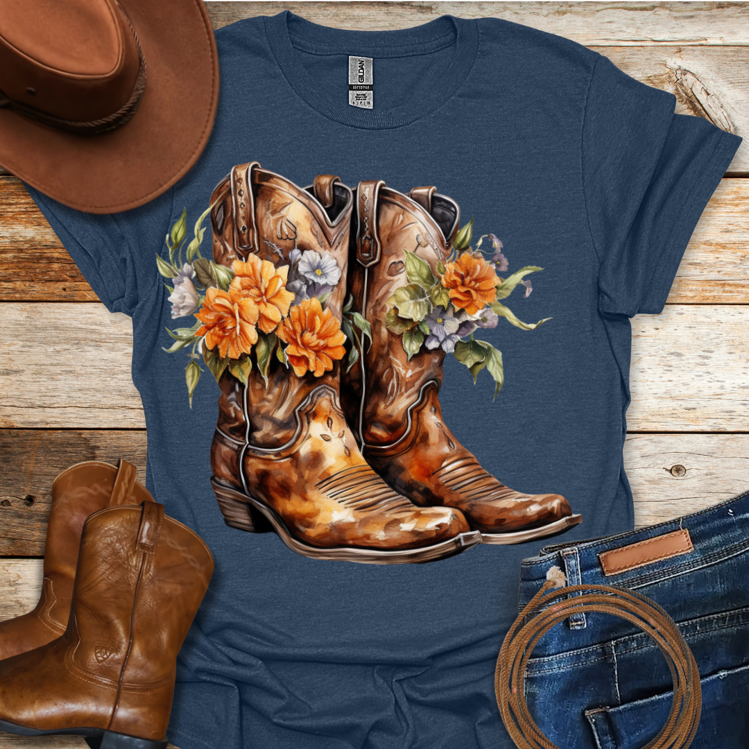 Carnation Boots T-Shirt