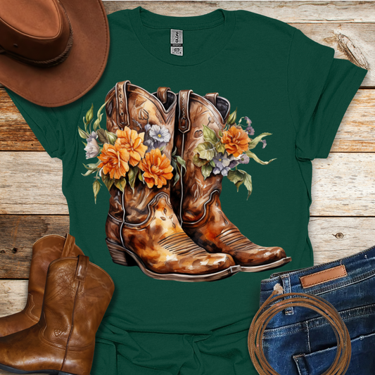 Carnation Boots T-Shirt
