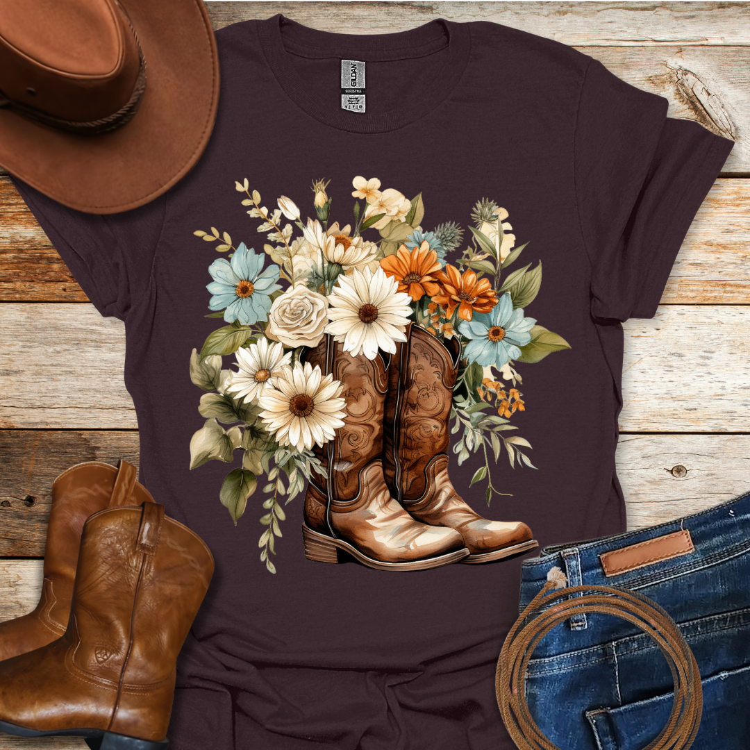 Chrysanthemum Boots T-Shirt