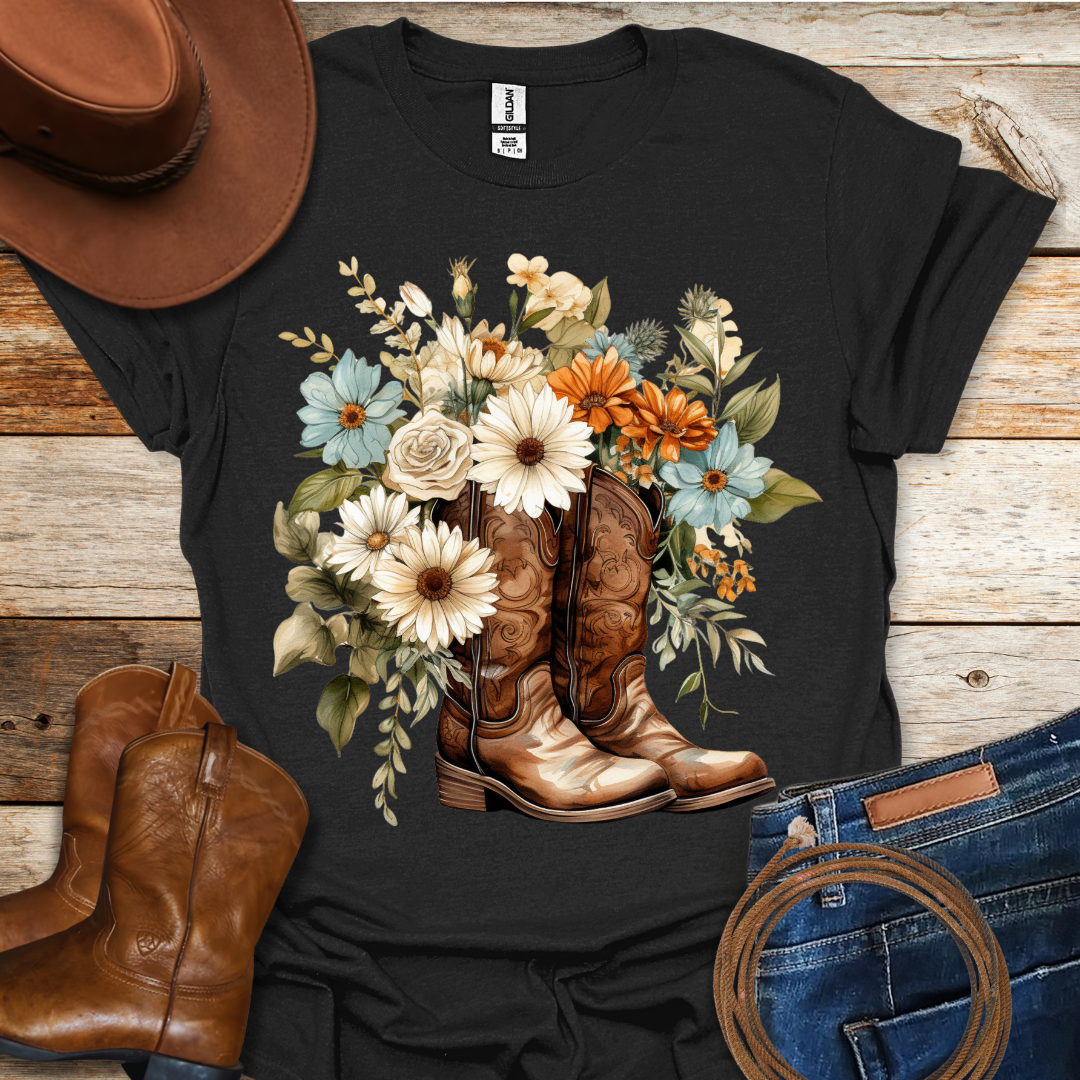 Chrysanthemum Boots T-Shirt