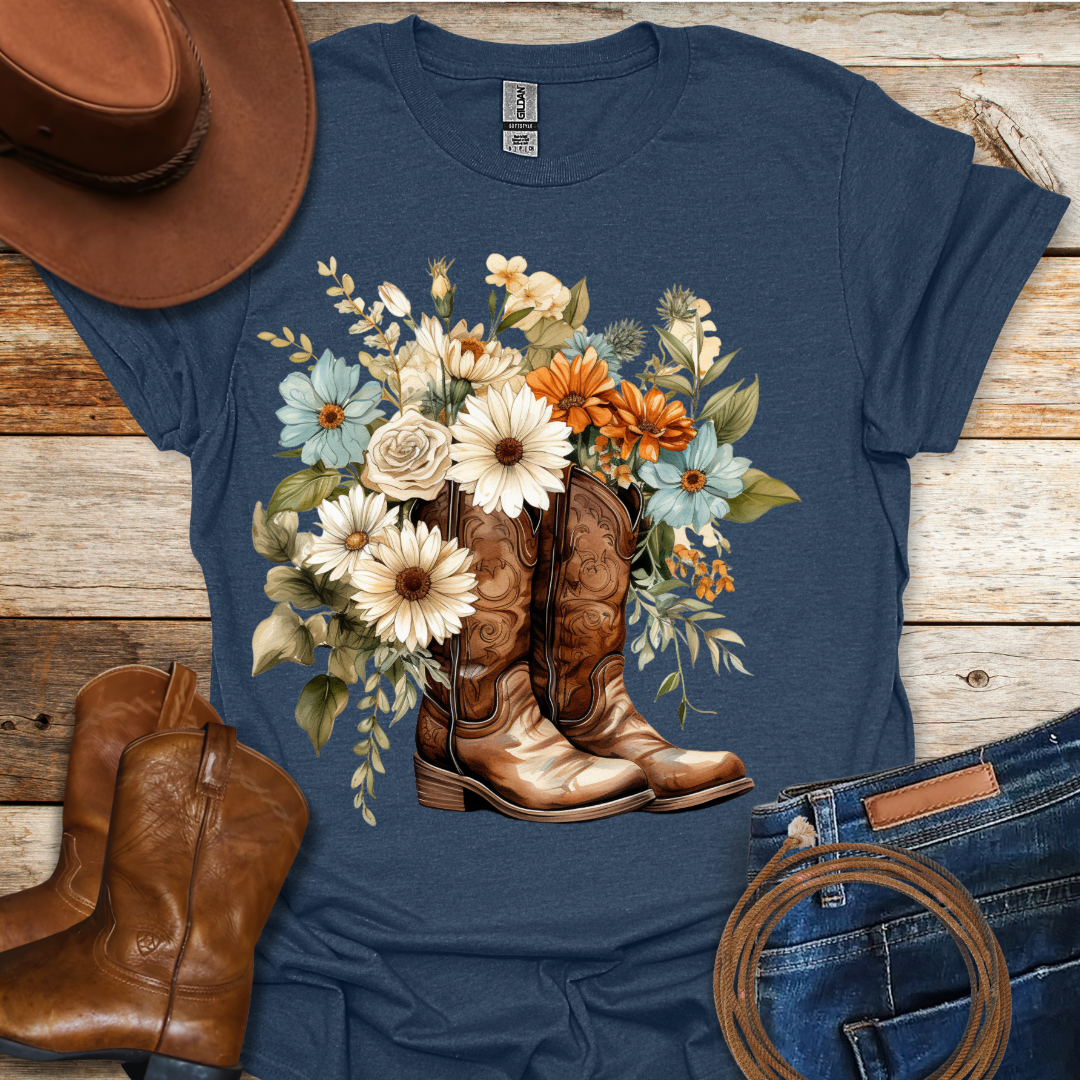 Chrysanthemum Boots T-Shirt