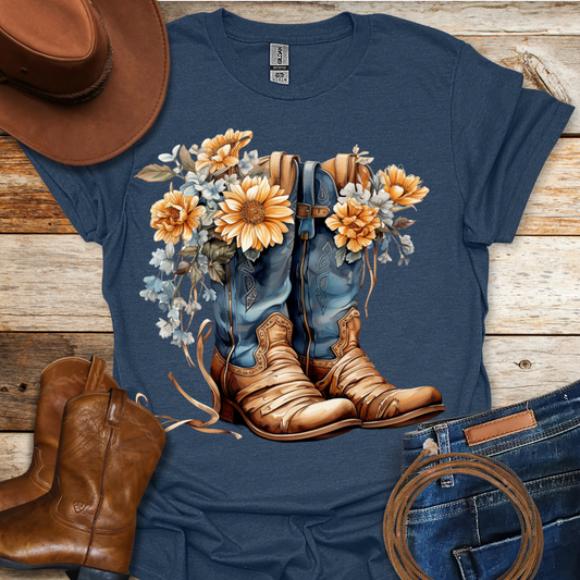 Sunflower Boots T-Shirt