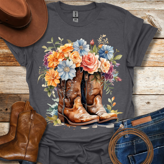 Bouquet Boots T-Shirt