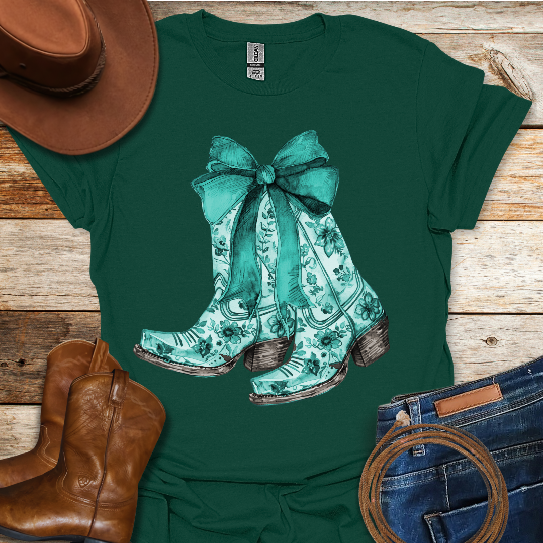 Turquoise Boots T-Shirt