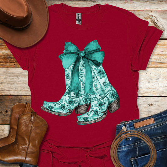 Turquoise Boots T-Shirt