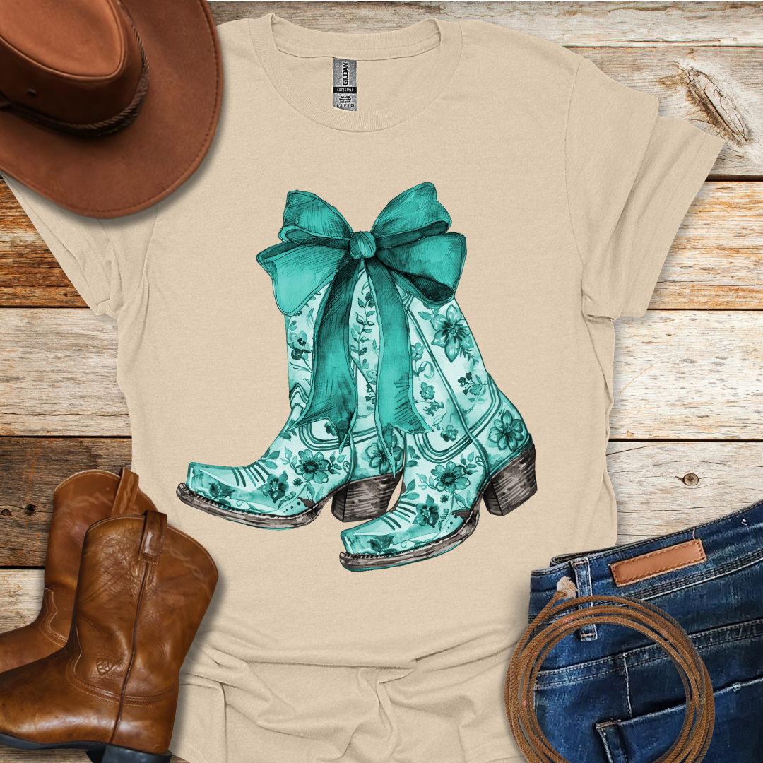 Turquoise Boots T-Shirt