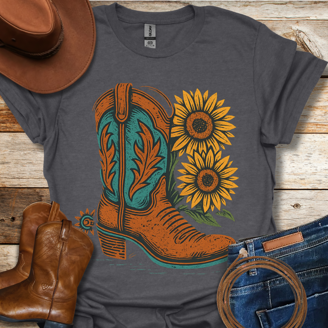 Sunflowers n' Boots T-Shirt