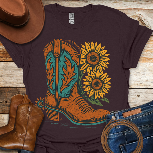 Sunflowers n' Boots T-Shirt