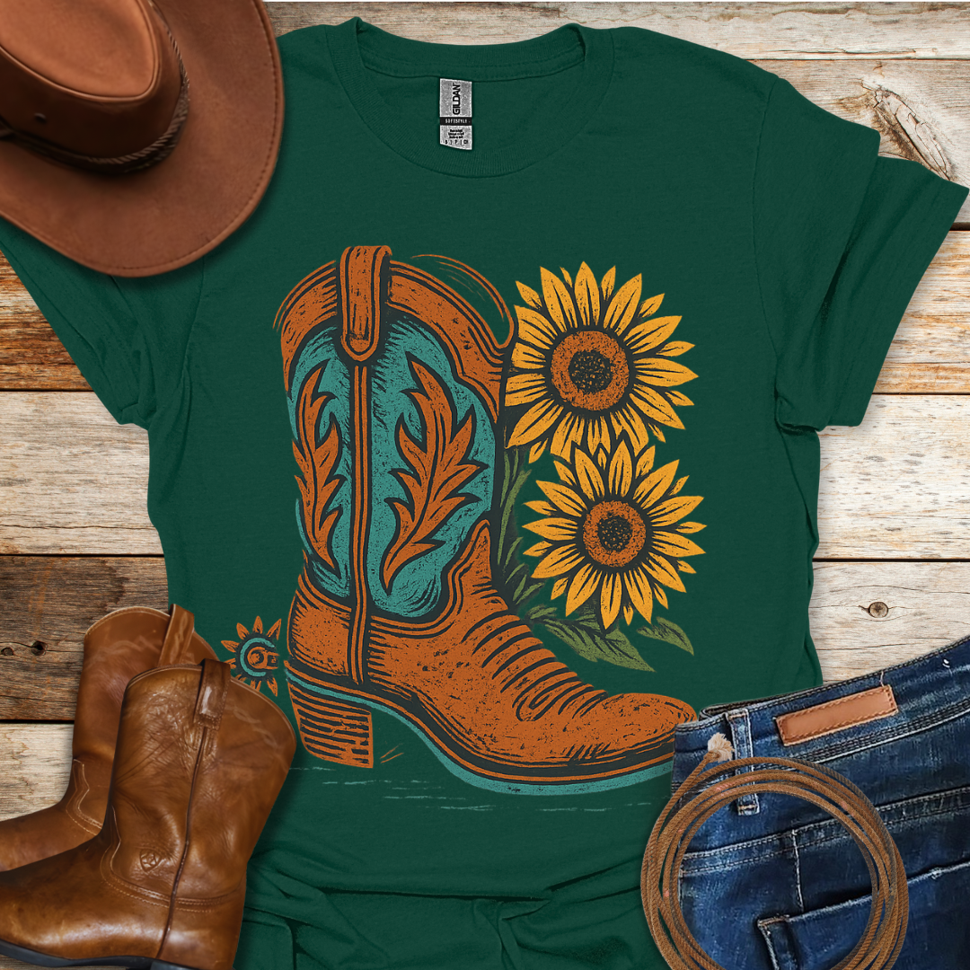 Sunflowers n' Boots T-Shirt