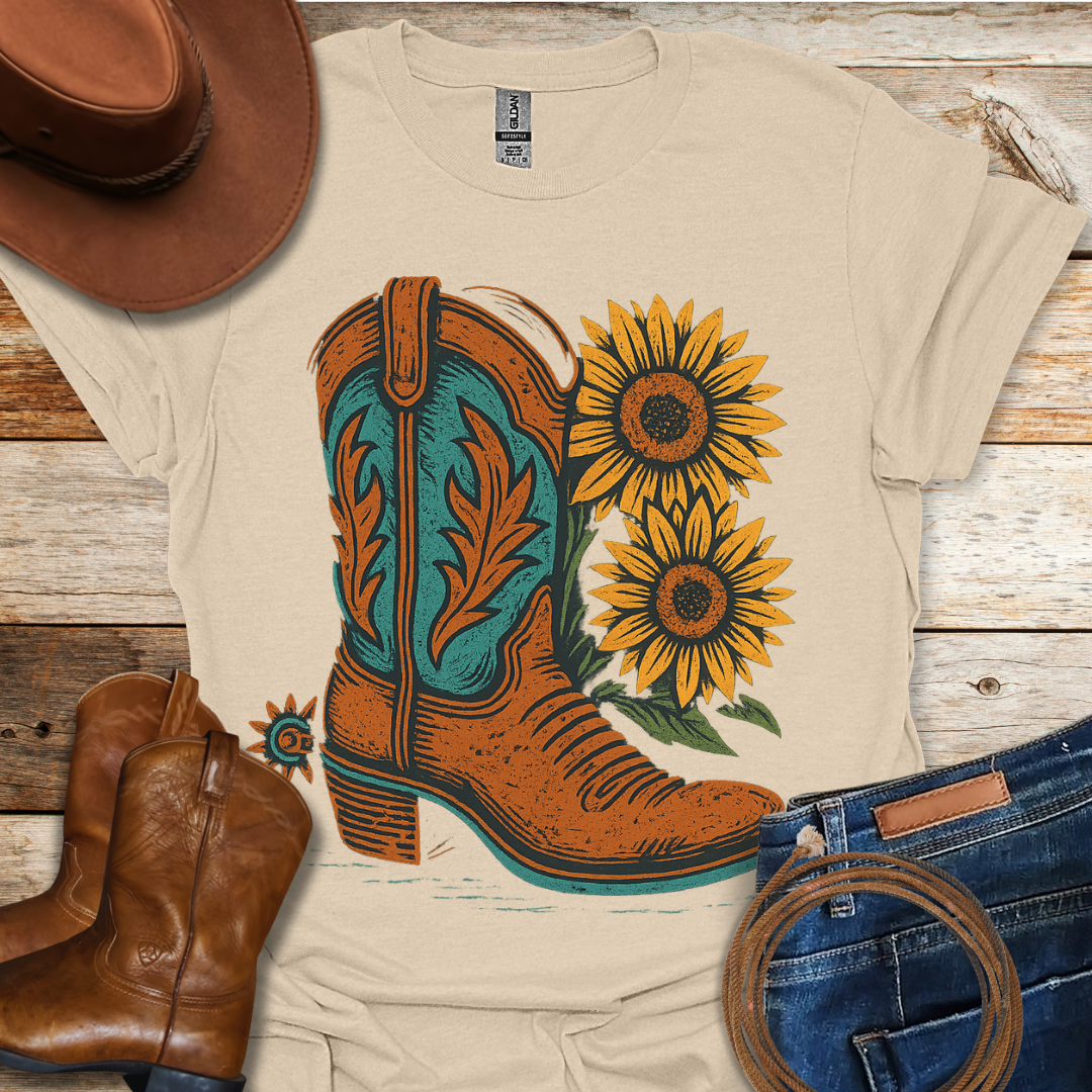Sunflowers n' Boots T-Shirt