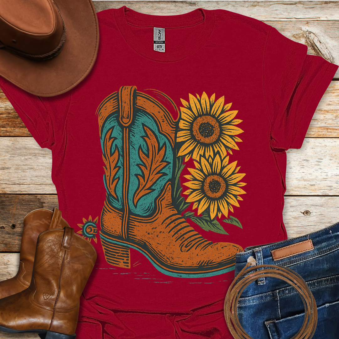 Sunflowers n' Boots T-Shirt