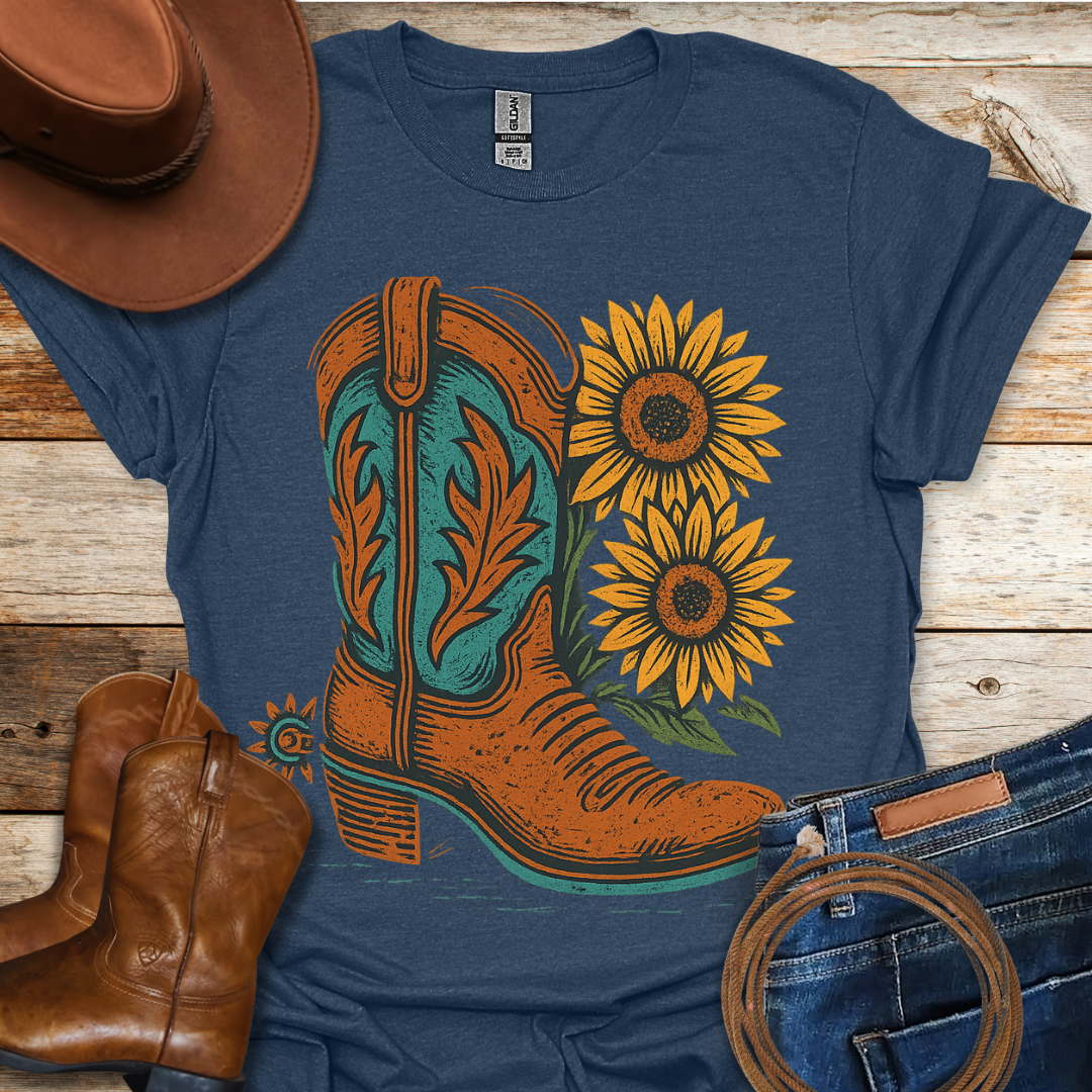 Sunflowers n' Boots T-Shirt