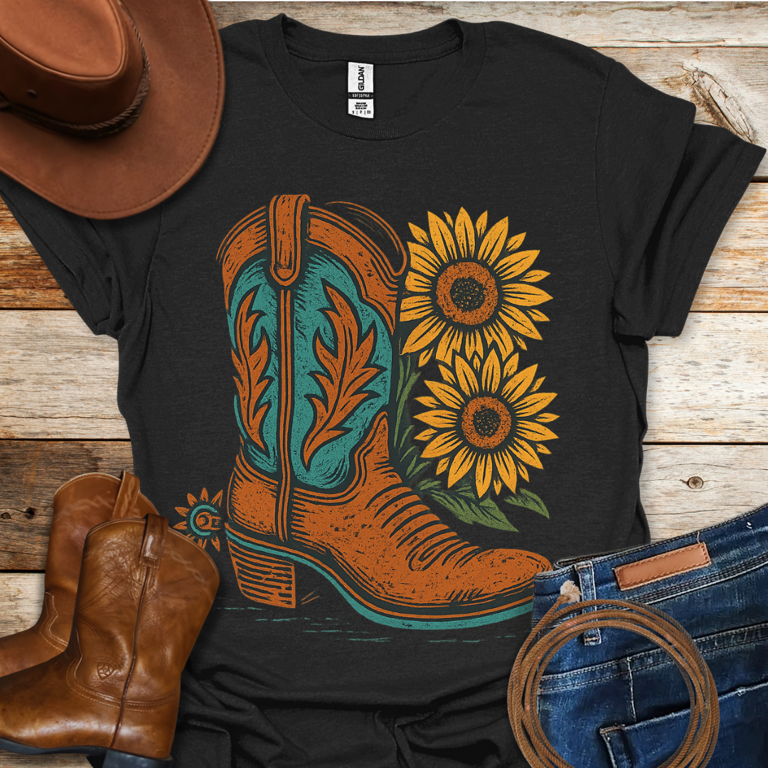 Sunflowers n' Boots T-Shirt