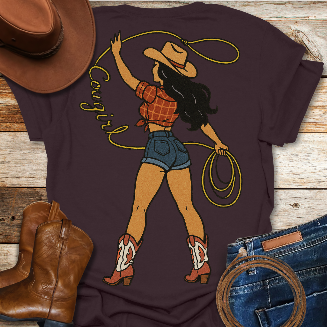 Classic Cowgirl T-Shirt (Backprint)