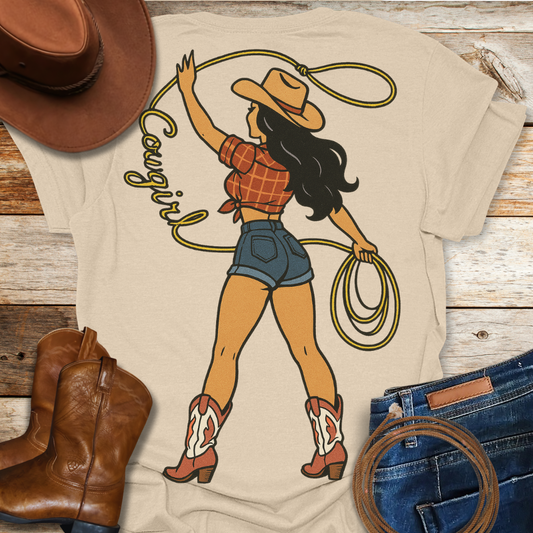 Classic Cowgirl T-Shirt (Backprint)