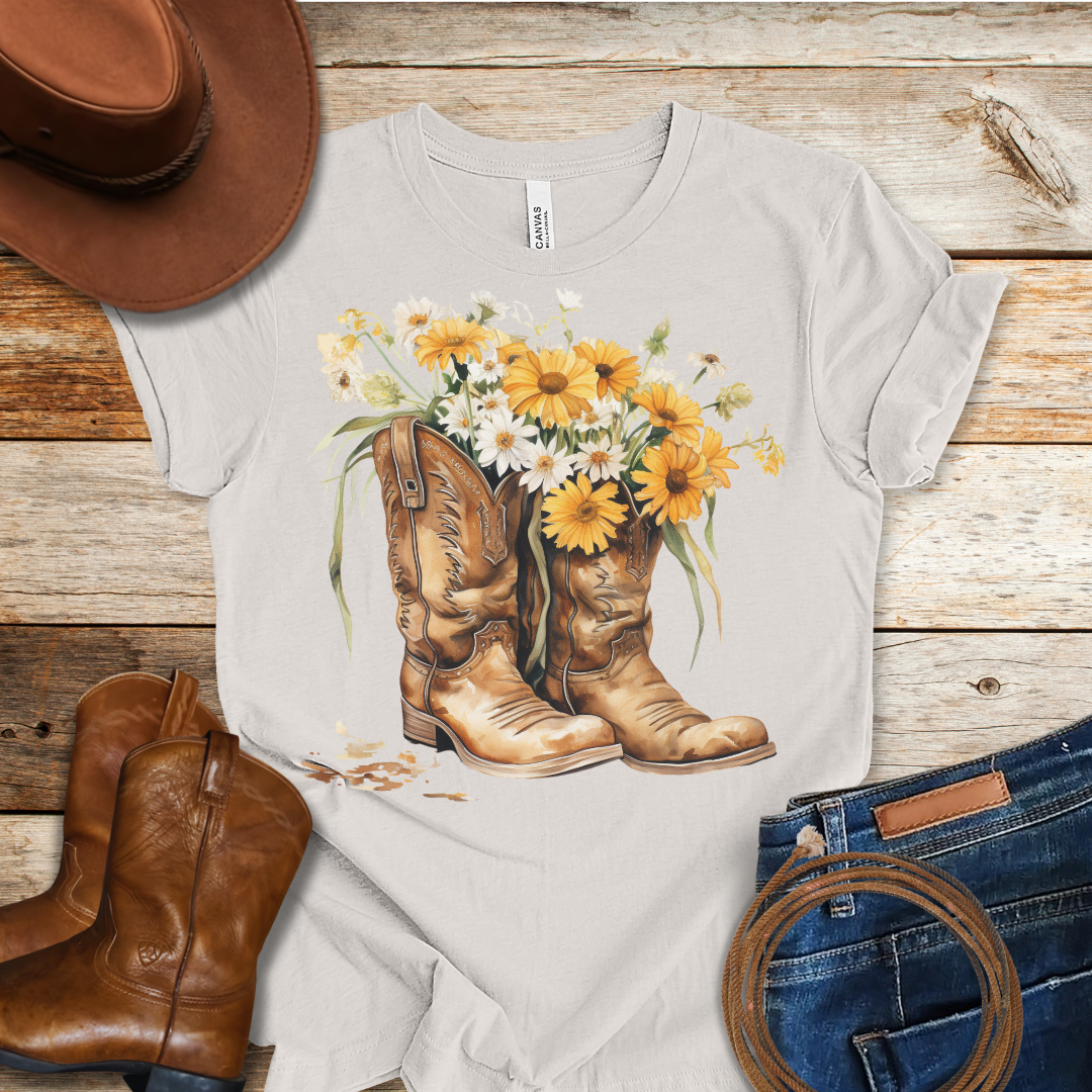 Daisy n' Weeds Boots T-Shirt