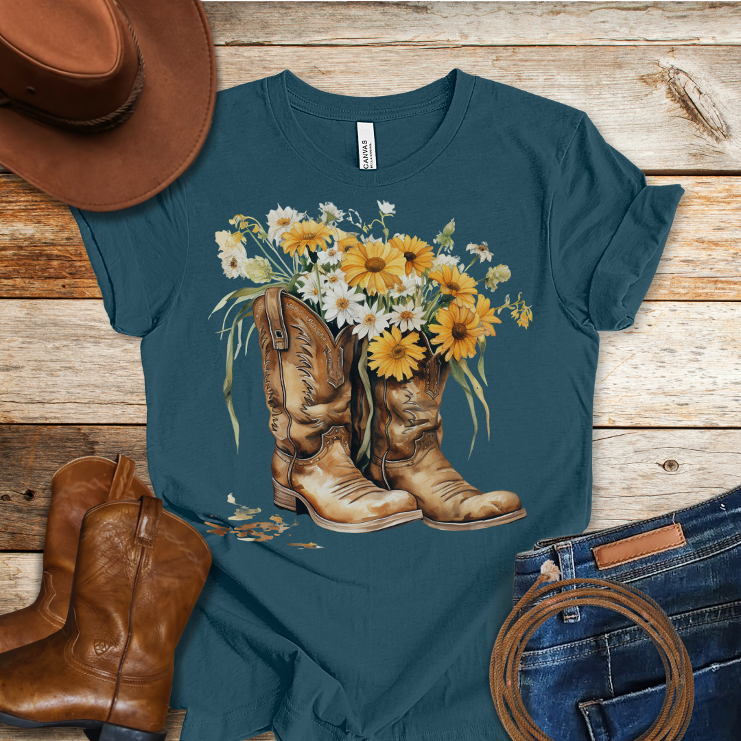 Daisy n' Weeds Boots T-Shirt