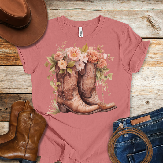 Camellia Boots T-Shirt